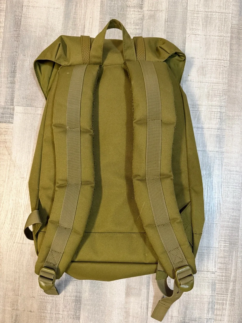 Herschel Little America Backpack Olive Green Red Stripe Laptop Bag Unisex
