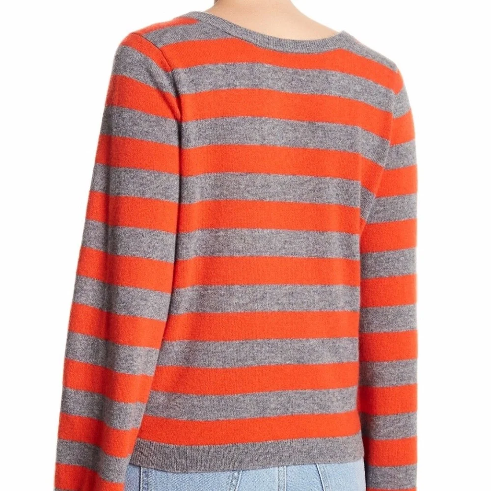 NWT $318 Equipment ~Reversible~ Striped Cashmere Sweater in size Small!
