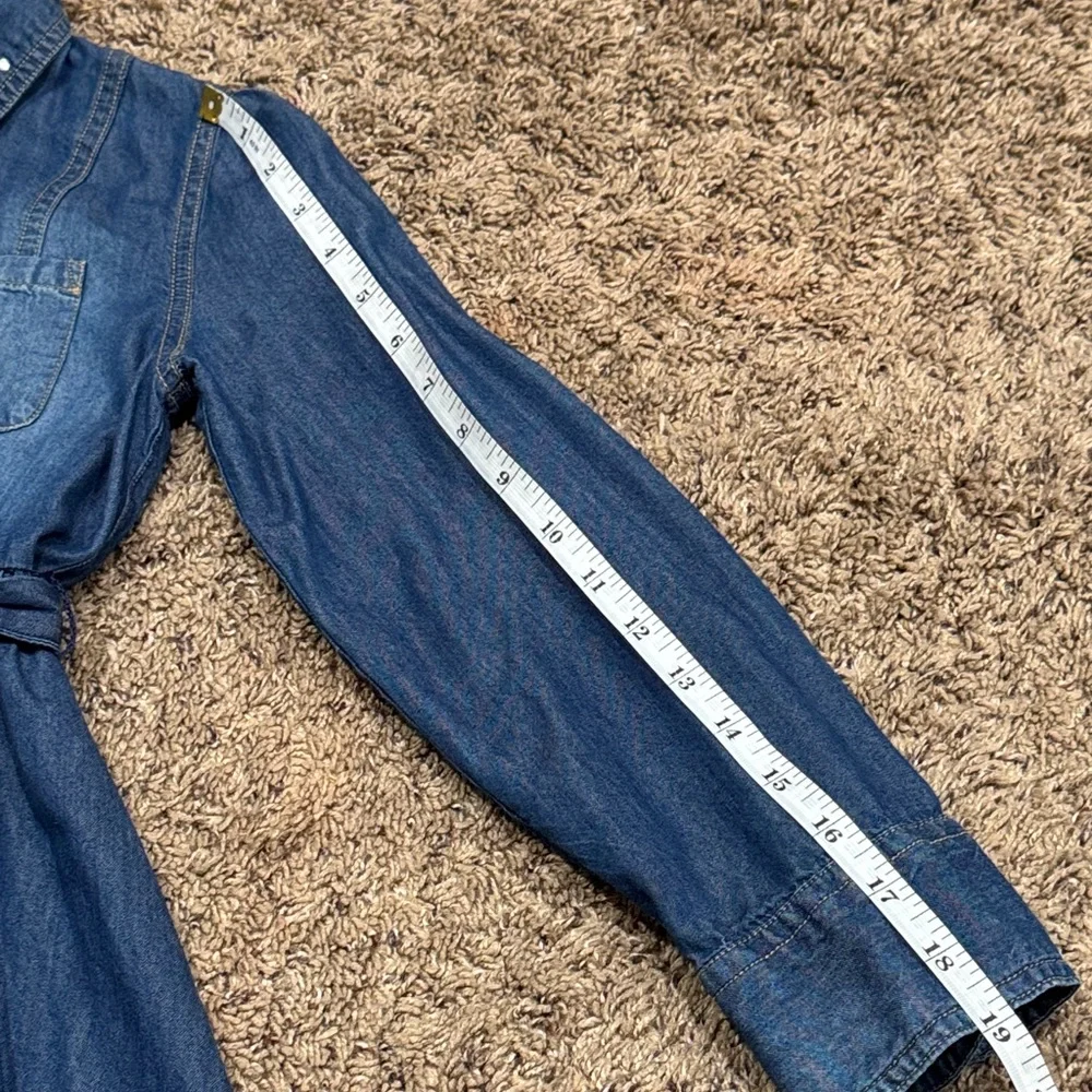 Justice Girl Blue Denim Kids Dress Size 8