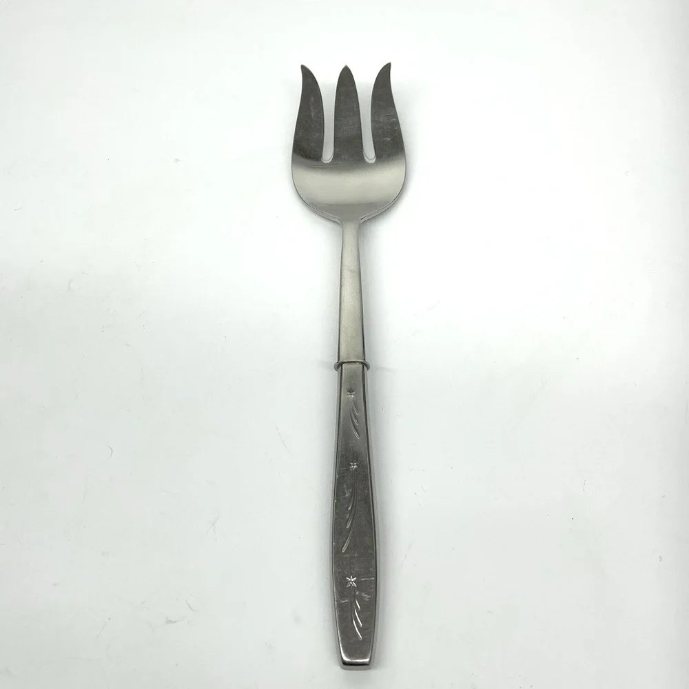 Vintage 1950s International Stainless TONIGHT Shooting Stars Pattern Salad Fork