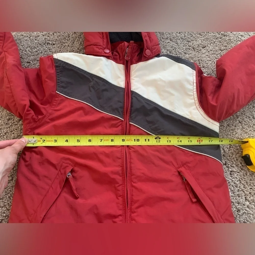 The Children Place Thermolite Ski Winter Jacket Coat Red White Black Colorblock