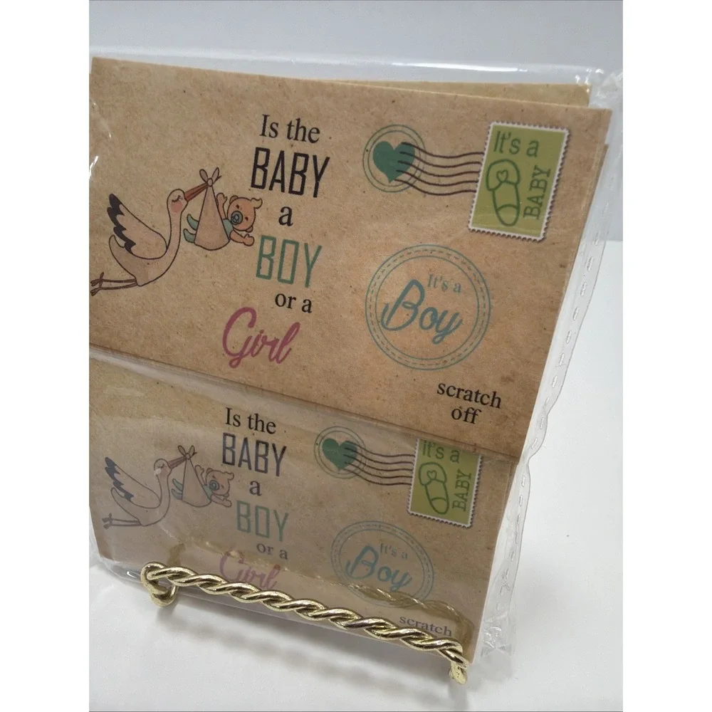 50 Baby Gender Reveal Party Scratch Off Card