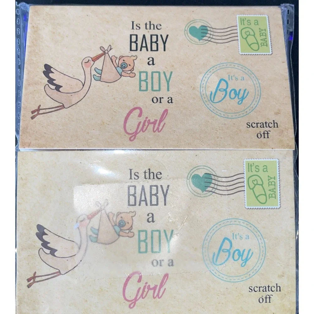 50 Baby Gender Reveal Party Scratch Off Card