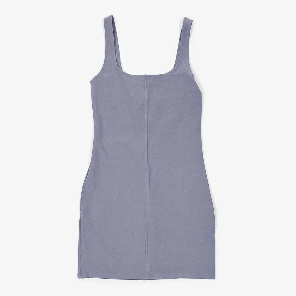 ALO Yoga Alosoft Head Start Dress Size S Fog Purple Bodycon Athleisure Sporty