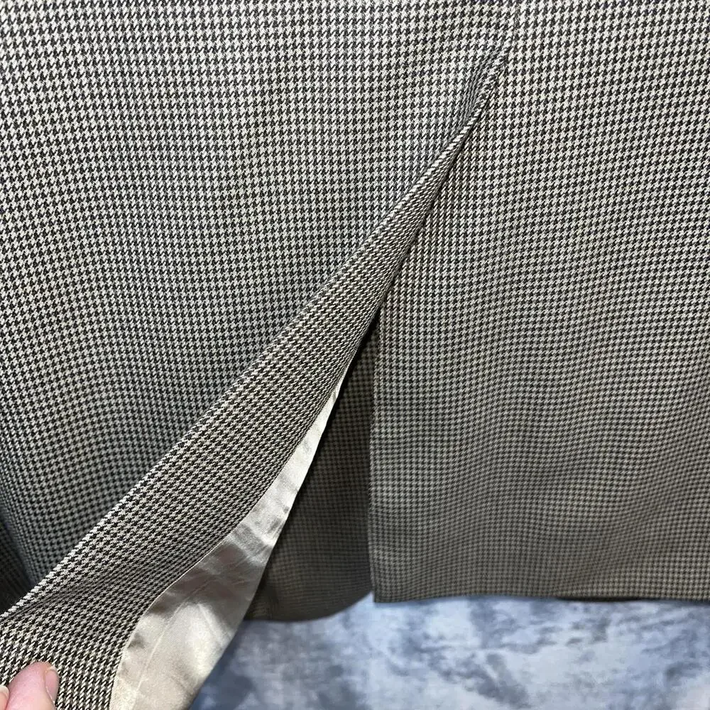 Jos A Bank Signature Collection Mens Blazer 46L Houndstooth Wool Sports‎ Jacket