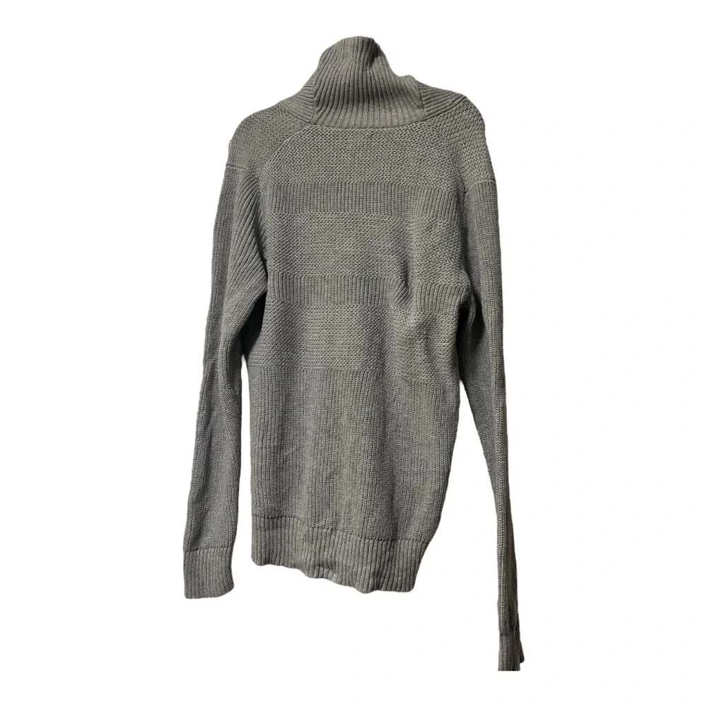 1901 Shawl Collar Gray Fisherman Cotton Sweater Size Large Men fall, PNW, camp