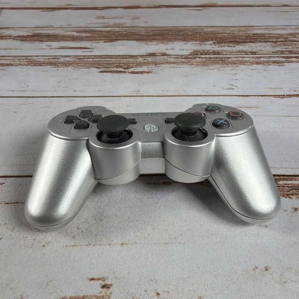 Sony PS3 DualShock 3 Wireless Controller Silver OEM Used No Cable