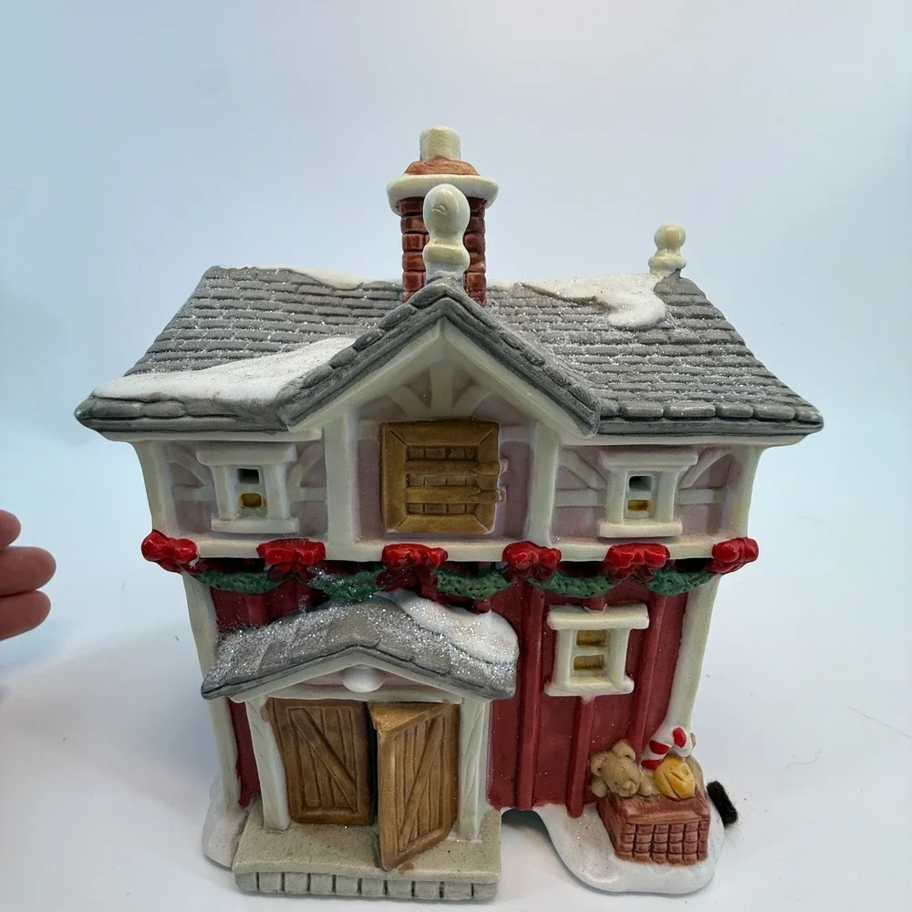 VTG‎ Stubby's Toy Mill Santakin's Village Christmas Village Home Decor Porcelain