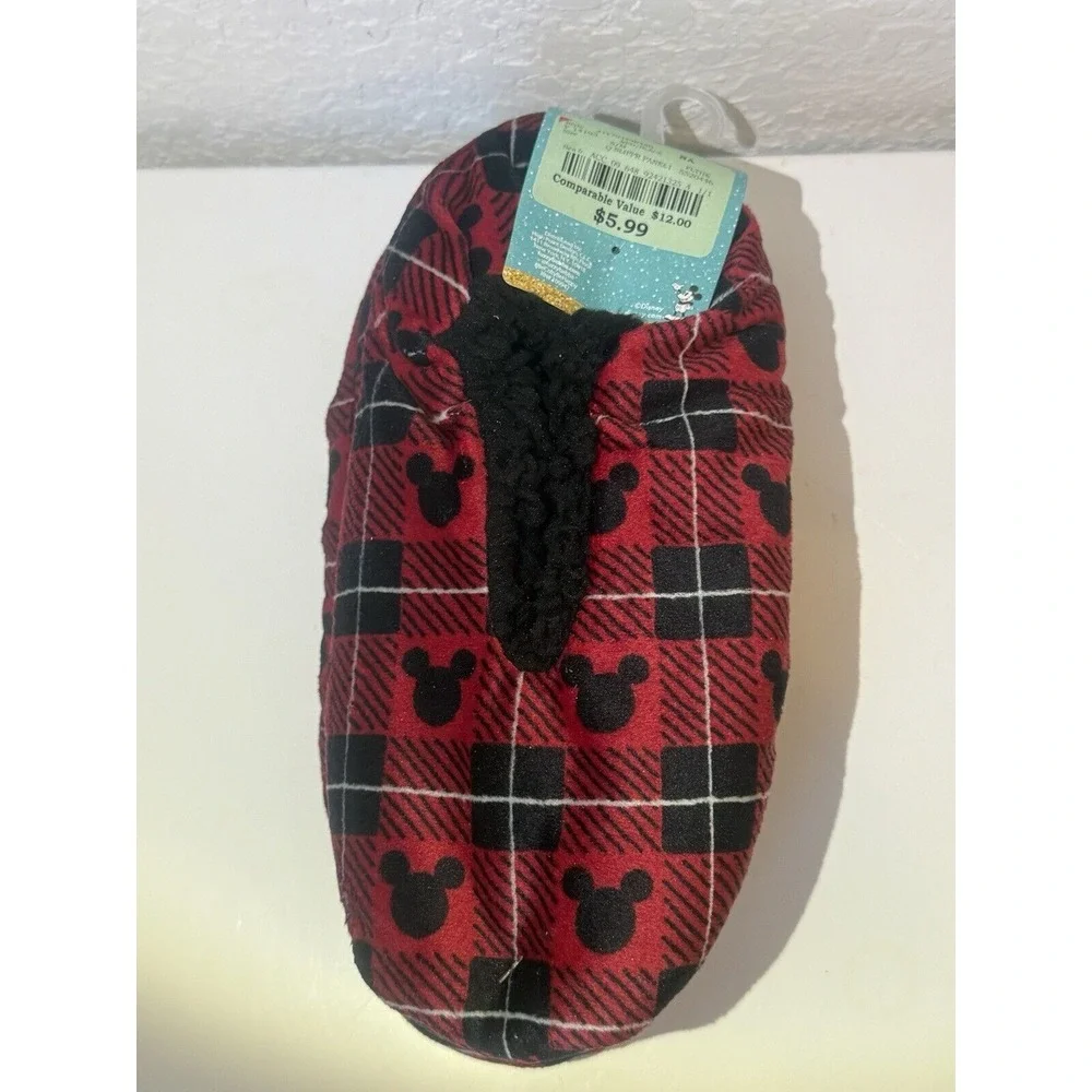 Disney‎ Mickey Mouse Slipper Socks Kids M\L Size 13-4 By Fuzzy Babba