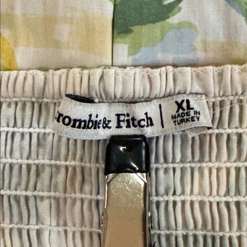 Abercrombie & Fitch Sweetheart Babydoll Maxi Dress Yellow Print