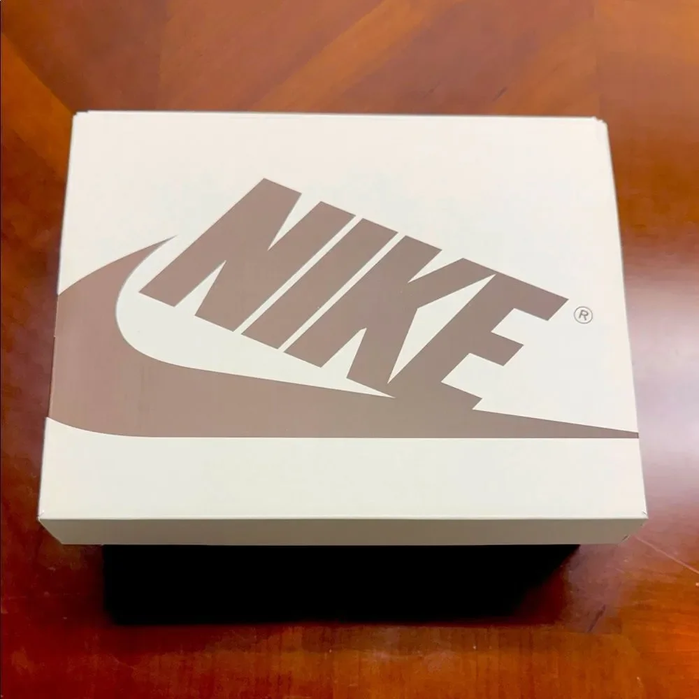 Nike Cream Shoe Box with Brown Logo