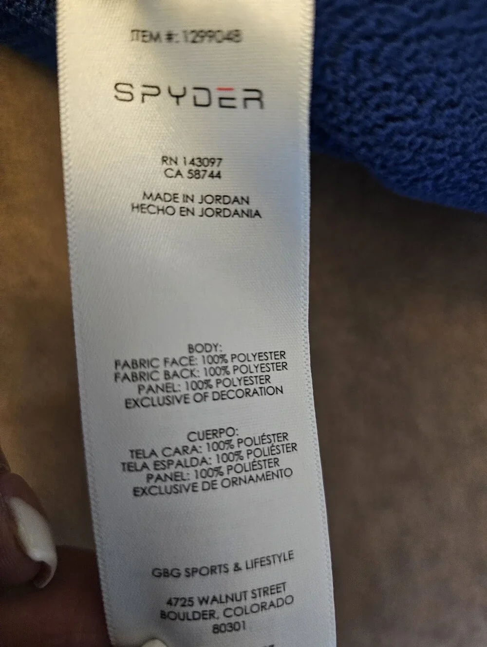 Spyder mens outbound
