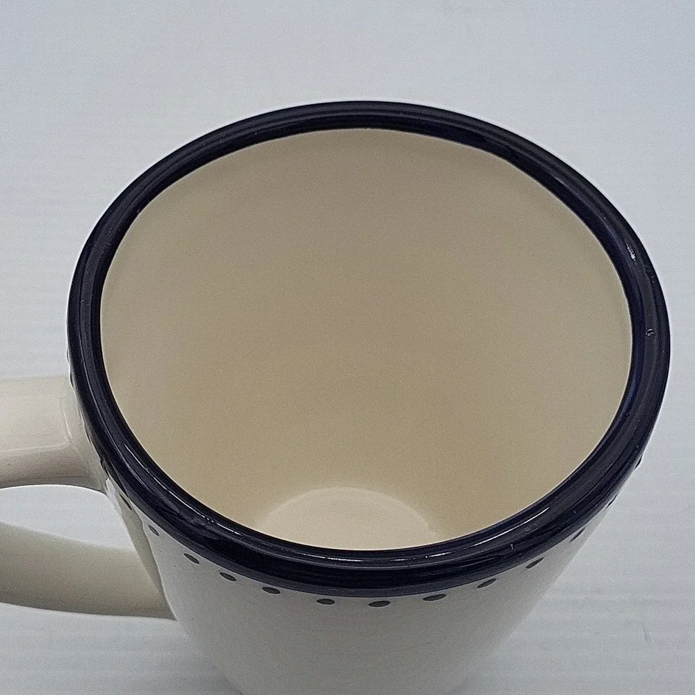 POTTERY BARN TIBURON‎ BLUE CIRCLES Coffe Mug