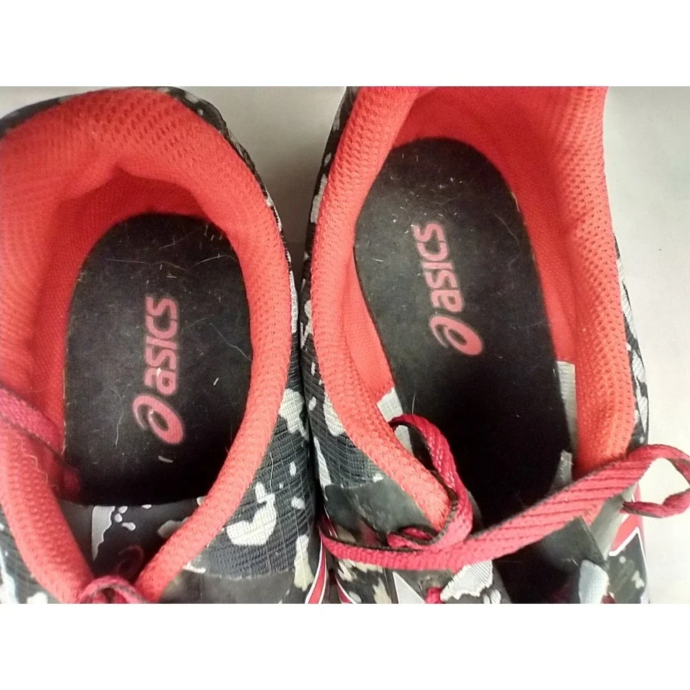 Asics Gun Lap Mens 13 G508Y Cross Freak 2 Black Fiery Red Gray No Spikes‎ Track