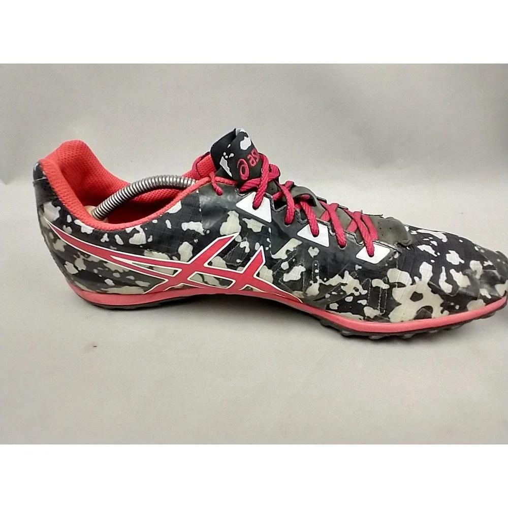 Asics Gun Lap Mens 13 G508Y Cross Freak 2 Black Fiery Red Gray No Spikes‎ Track