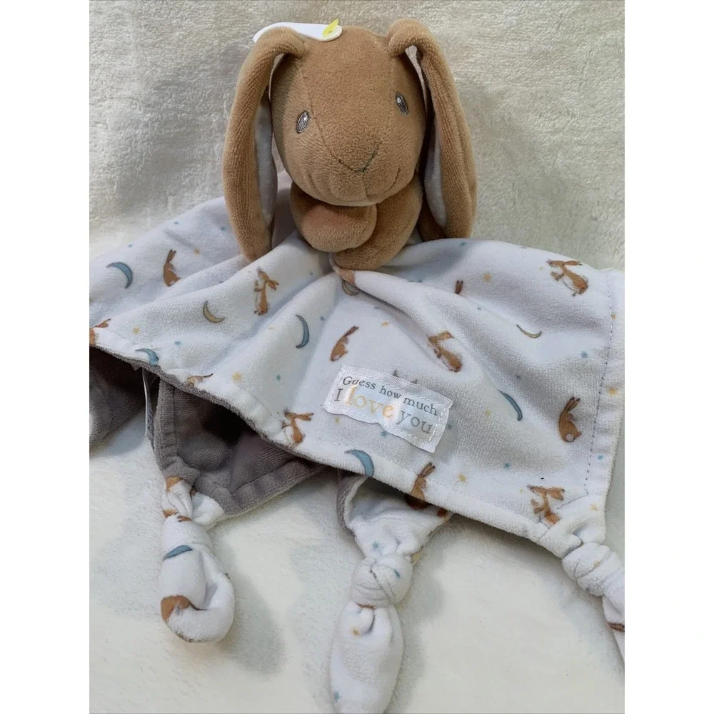 Guess How Much I Love You Bunny Baby‎ Security Blanket Lovey soft knot knotted