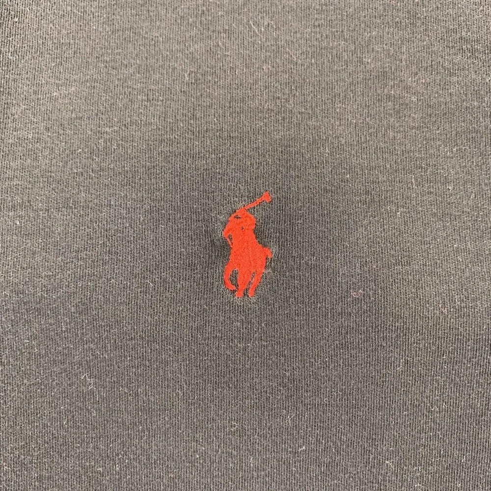 Polo Ralph Lauren Polo Shirt Mens LG Black Red Pony Embroidered Cotton USA‎ VTG