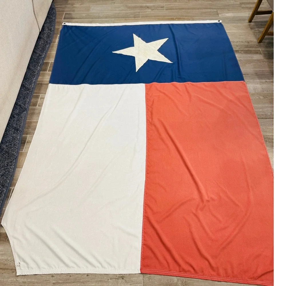 Vintage Texas State Flag Capitol Flag Company Austin TX 72x102 Large Outdoor
