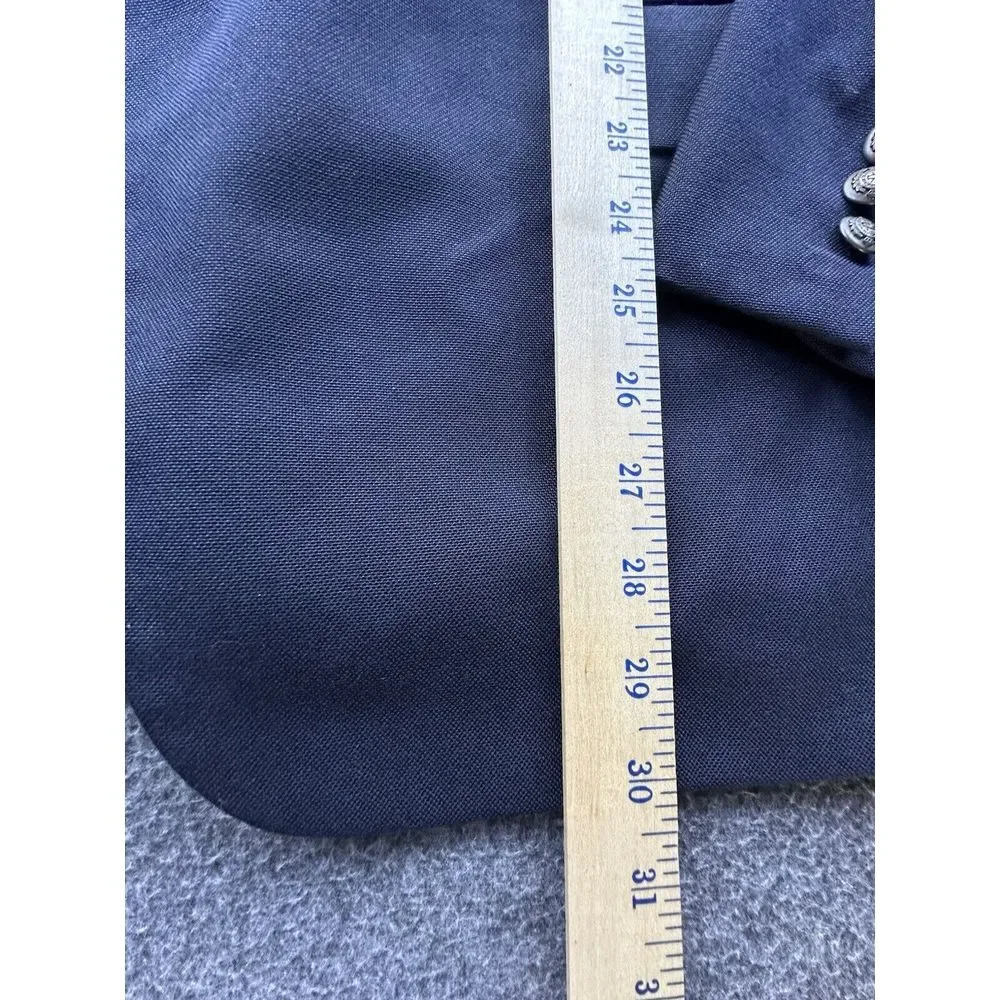 Vintage Meeting Street Blazer Mens‎ 46S Blue Wool Pockets Suit Jacket Sport Coat