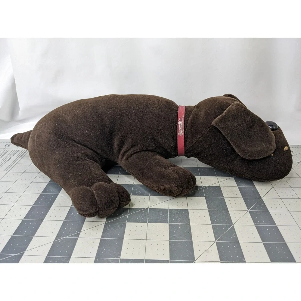 Tonka‎ Pound Puppies Brown Dog Plush Collar 17 Inch 1985 Stuffed Animal Toy
