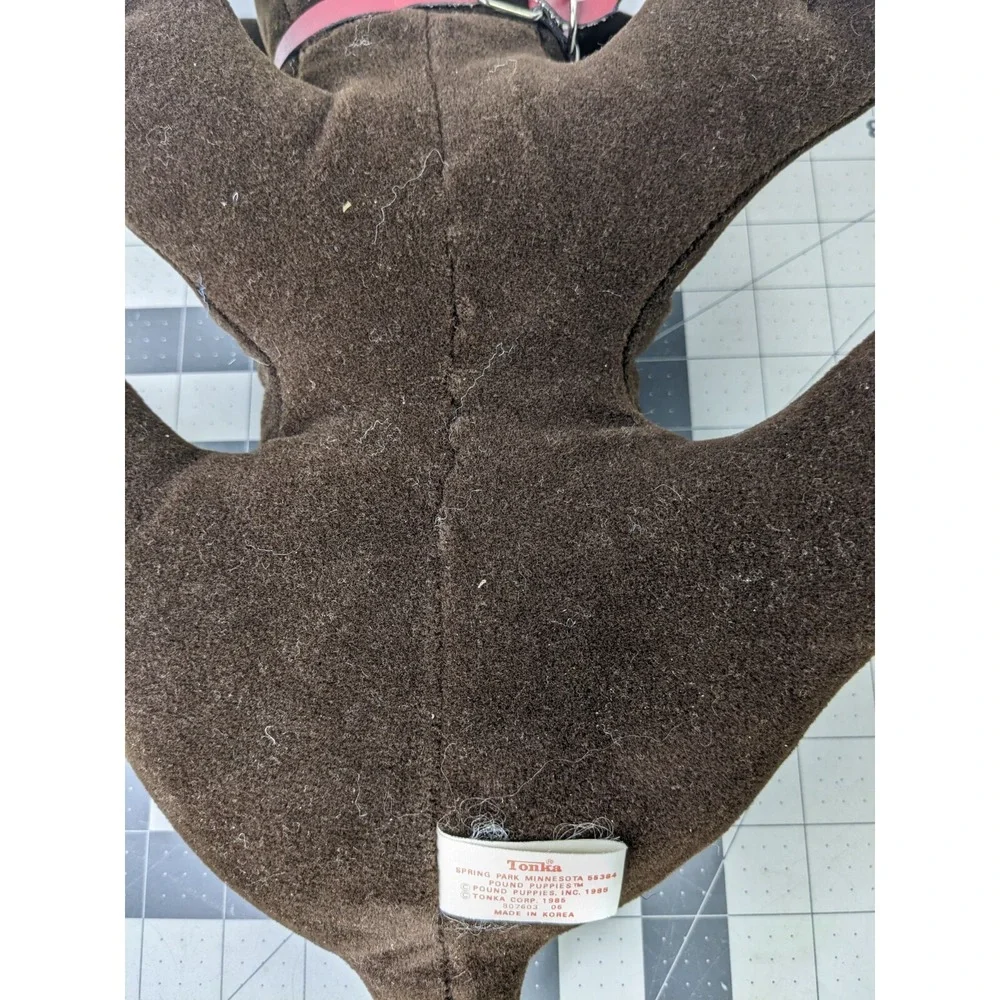 Tonka‎ Pound Puppies Brown Dog Plush Collar 17 Inch 1985 Stuffed Animal Toy