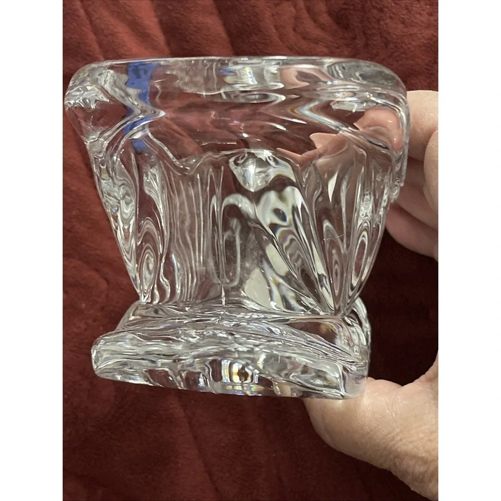 Vintage‎ 24% Lead Crystal Santa Sleigh, Soaker Tub Bathroom Soap dish Heavy Gift