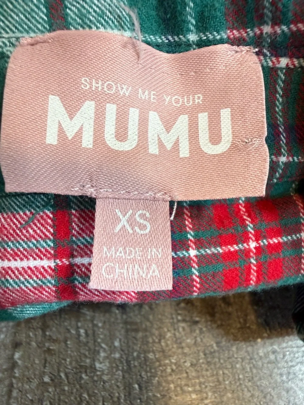 Show Me Your Mumu Holiday Plaid Pajama Set XS Christmas Cozy Lounge Matching Set