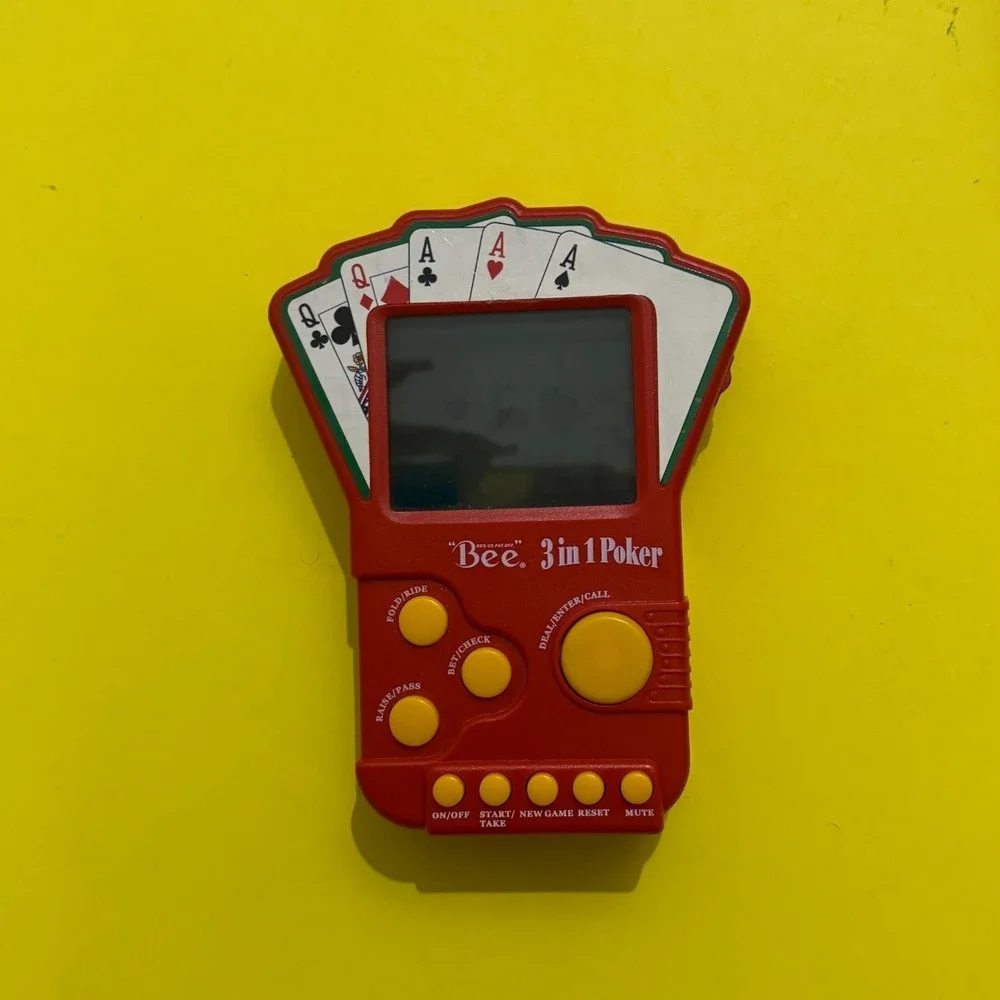 Vintage Electronic Handheld Game Bundle - Monopoly Jackpot (1999) & Poker (2004)