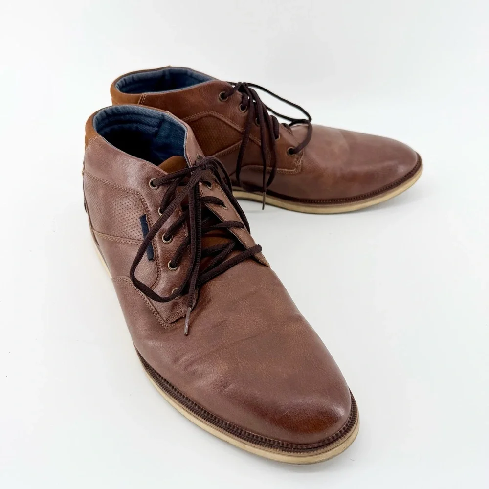 London Underground Beckham Men's Size 13 Brown Leather Chukka Boots Ankle Shoes
