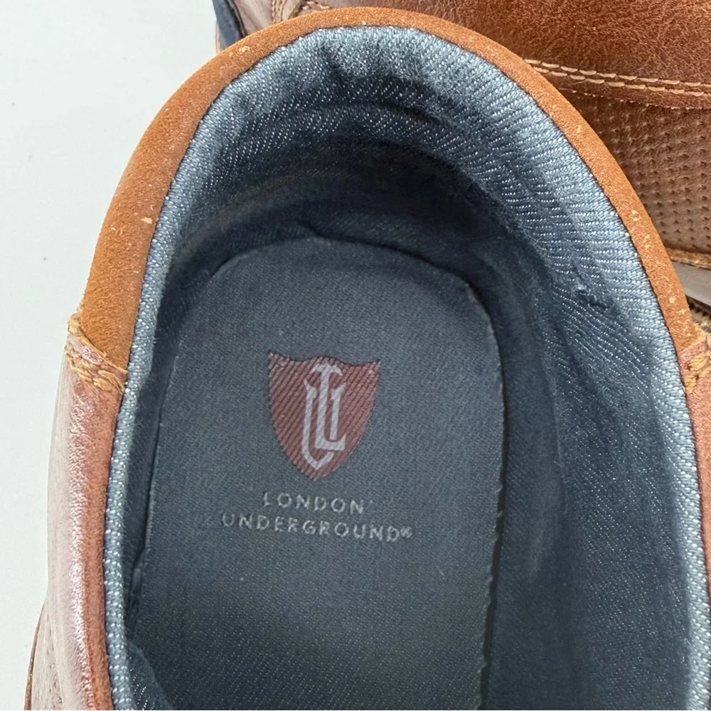 London Underground Beckham Men's Size 13 Brown Leather Chukka Boots Ankle Shoes