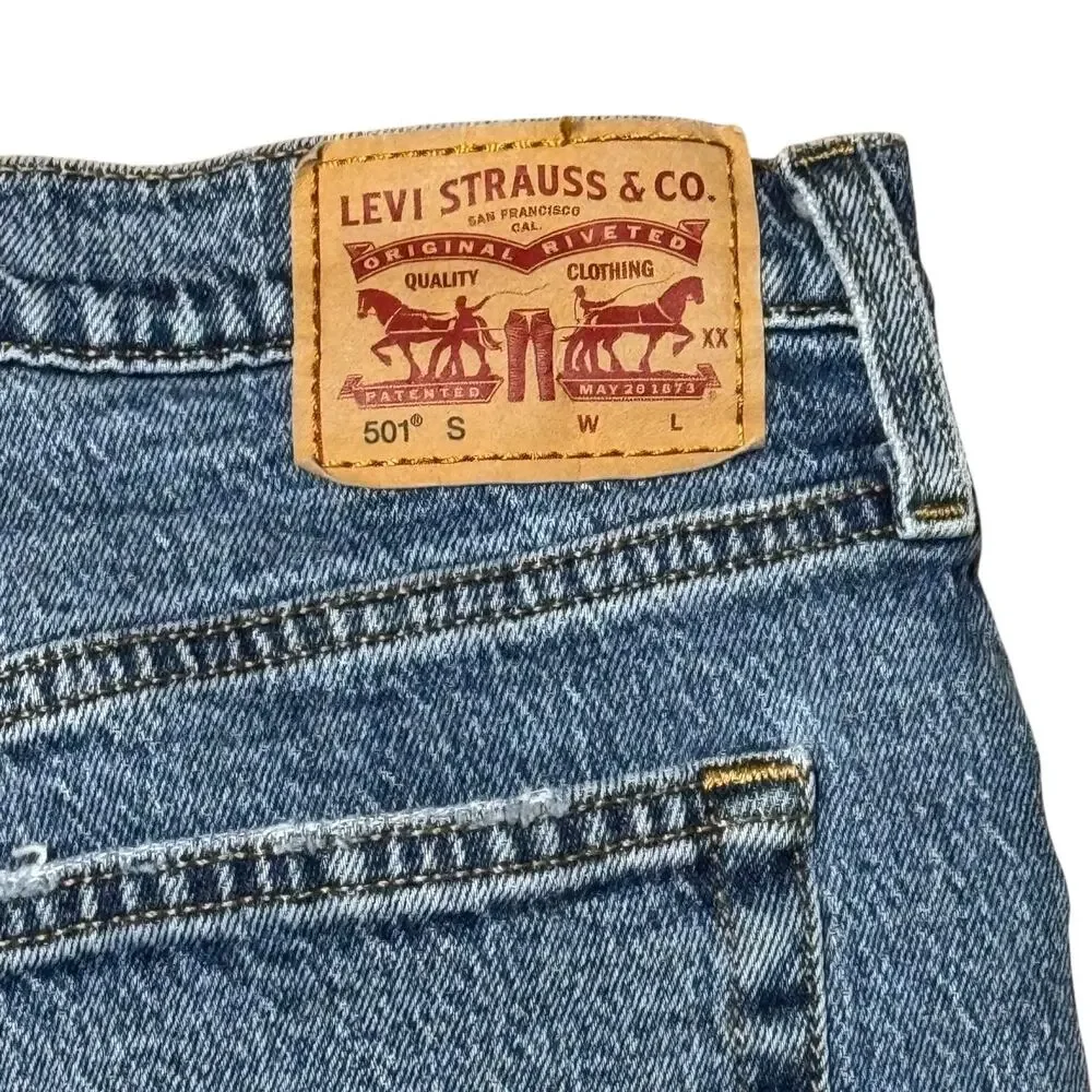 Levi's 501 Medium Wash Skinny Button Fly Jeans 32x28