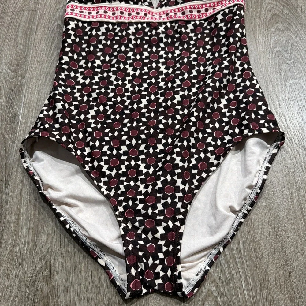 Kate Spade Womens One Piece Swimsuit Coronado Beach Triangle‎ Floral Size S