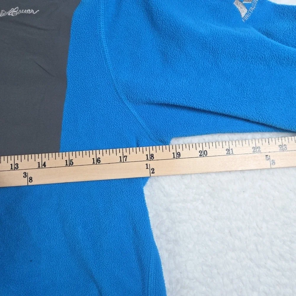 Eddie Bauer Sweater Mens Small Blue First Ascent Fleece Quarter‎ Zip