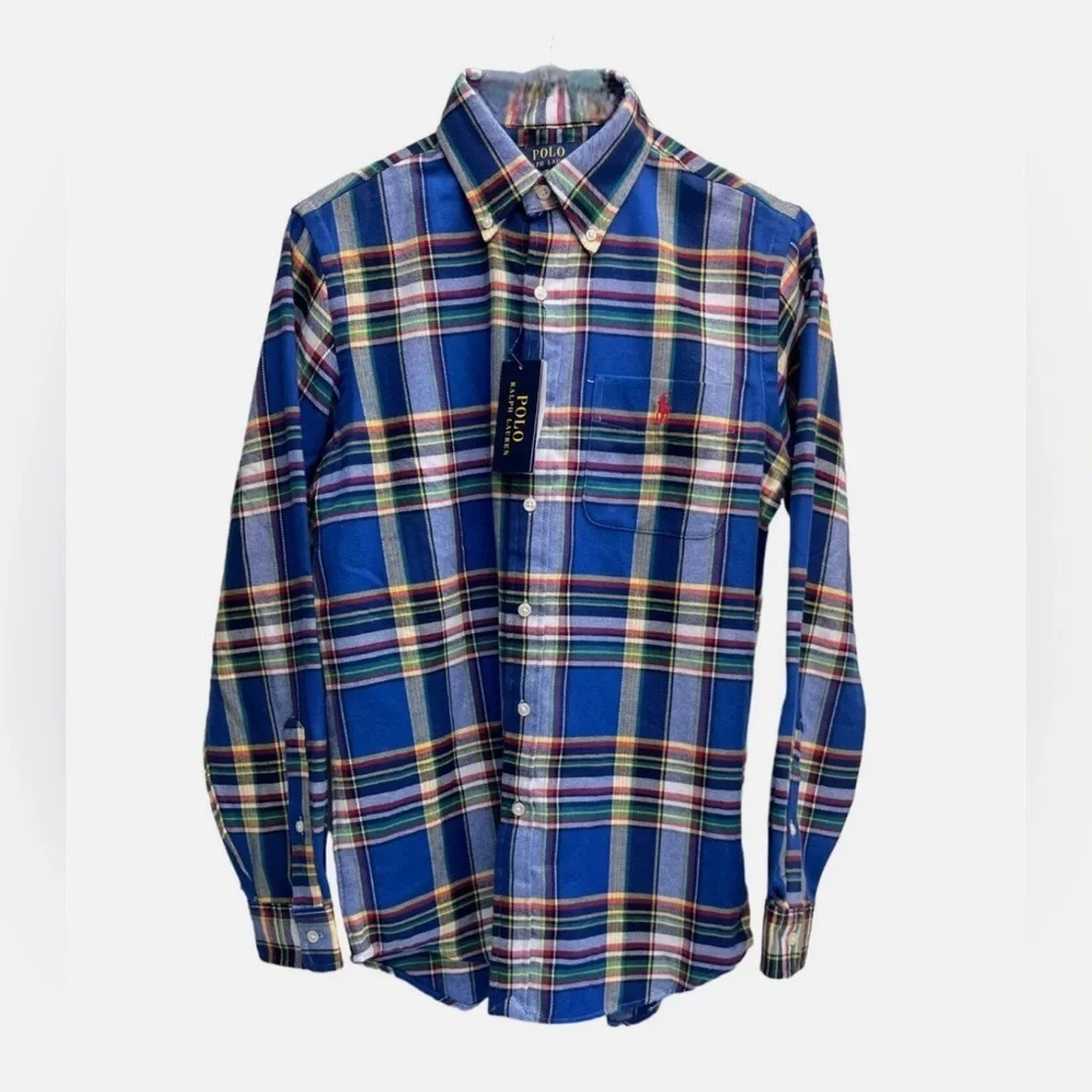 Ralph Lauren Blue and Red Casual Button Down Shirt