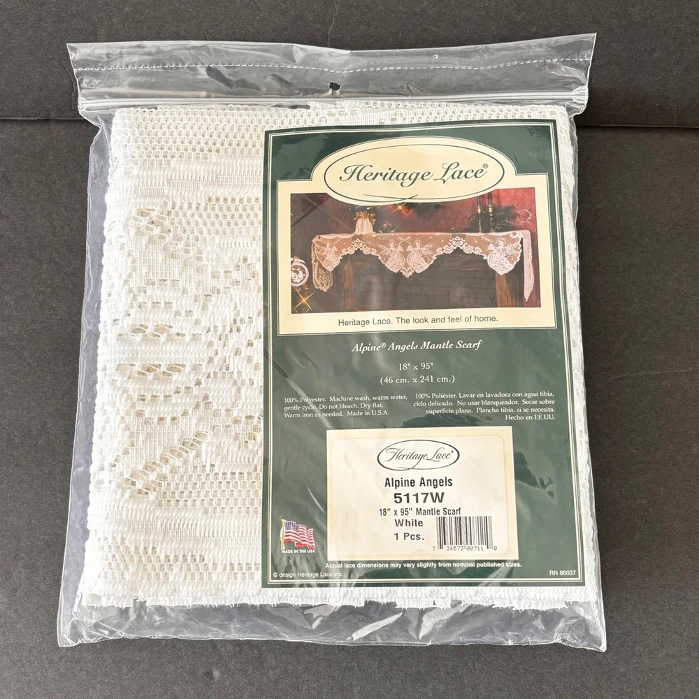 Vintage Heritage Lace Alpine Angels Mantle Scarf 95
