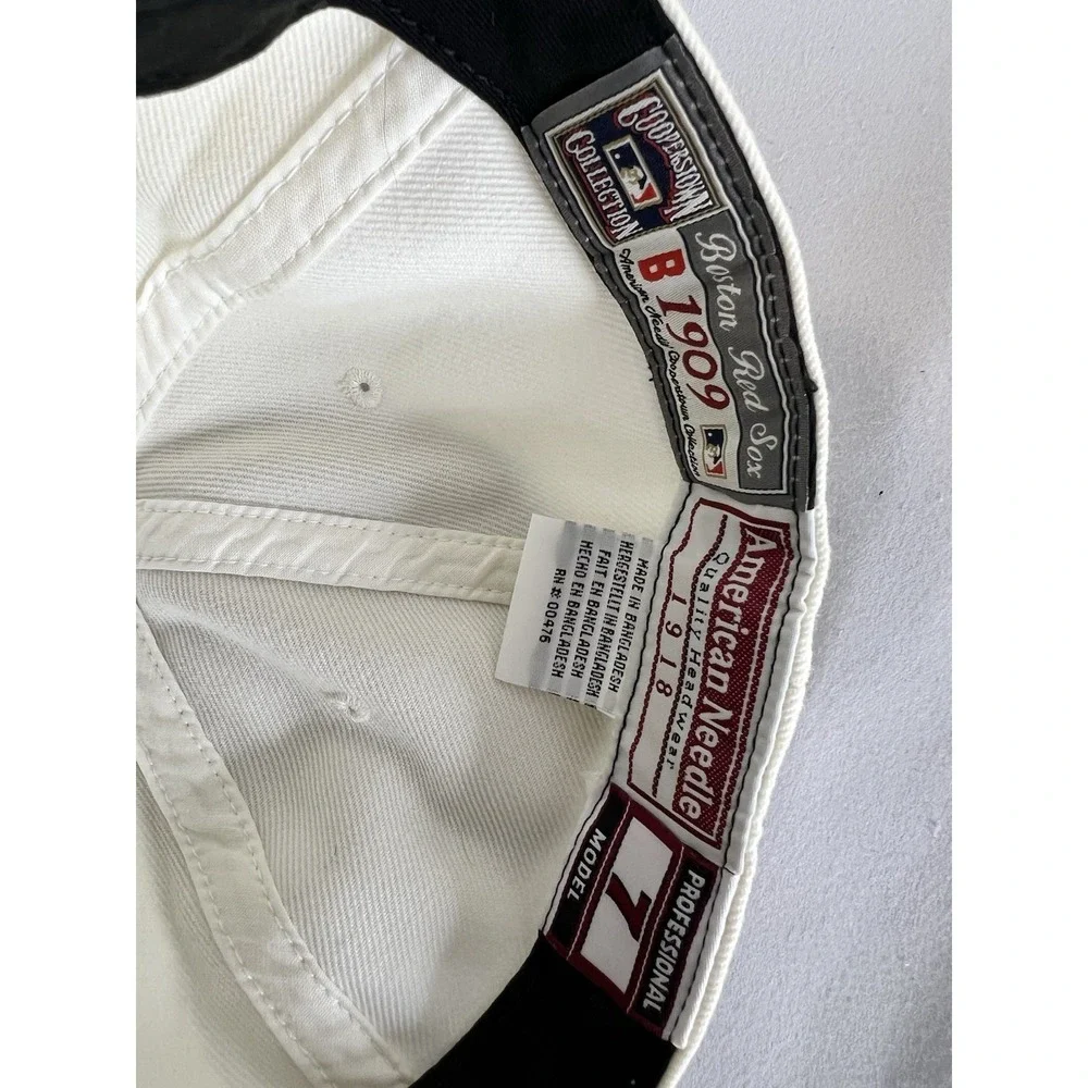 Rare American Needle Cream & Red 1909 Boston Red Sox Fitted Pro Model‎ Hat 7 Y2K