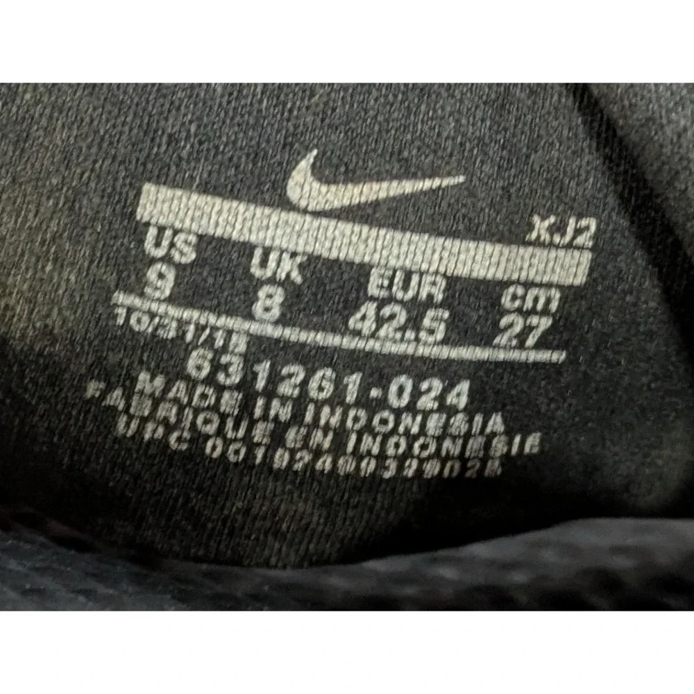 Mens Nike Black White Benassi Just Do It Logo Print Sandals 631261-024 Size 9
