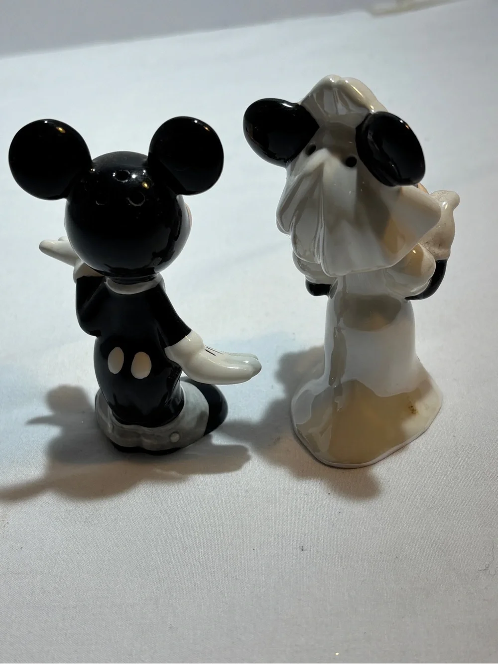 Mickey & Minnie Wedding Figurine Set - salt and pepper shakers