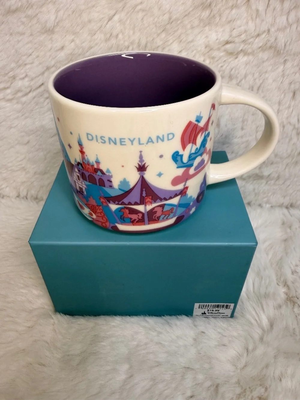 NIB Disney Parks Disneyland Fantasyland You Are Here V2 Starbucks 14oz Mug Rare