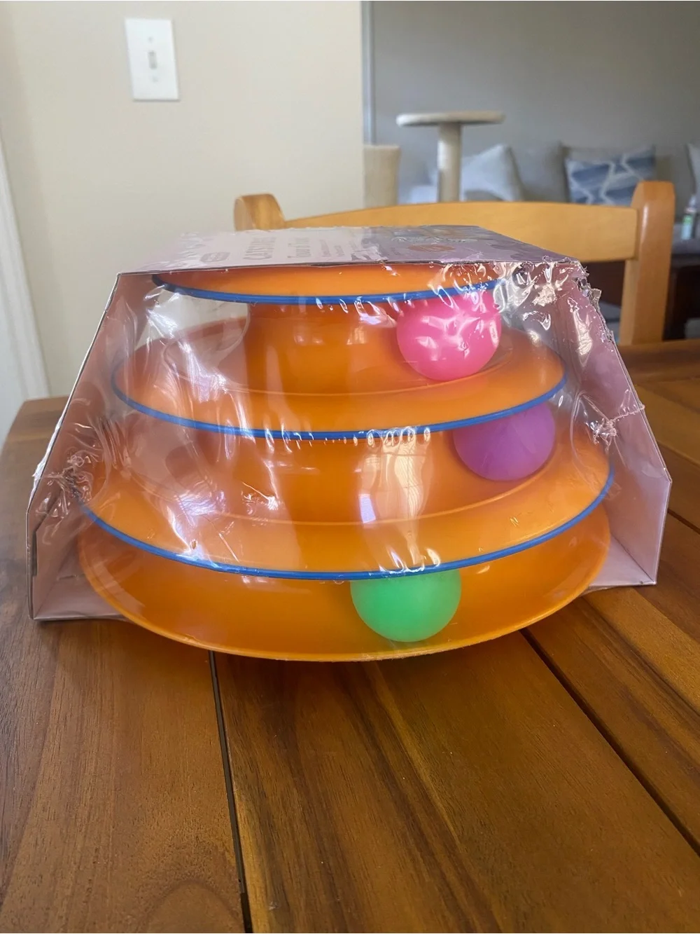 Tower of Tracks Interactive Cat Toy - Purple & Orange