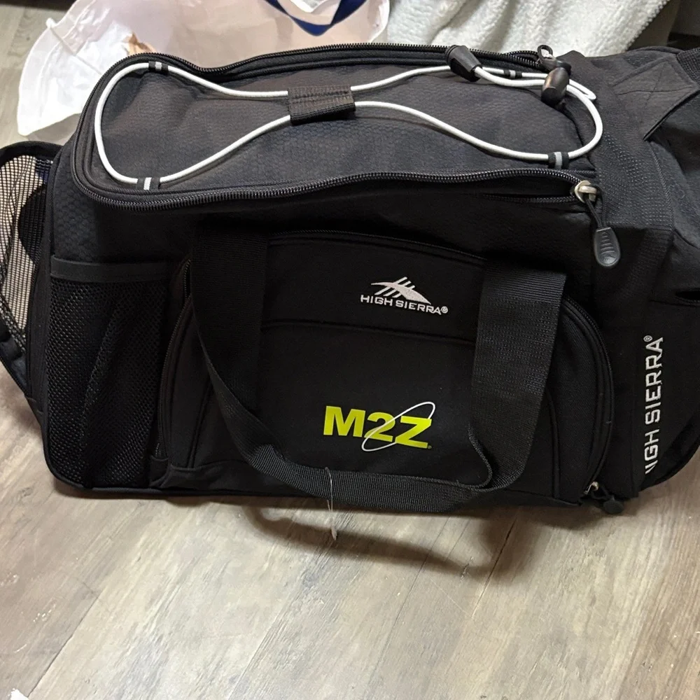 High Sierra Black and Yellow M22 Travel Duffel