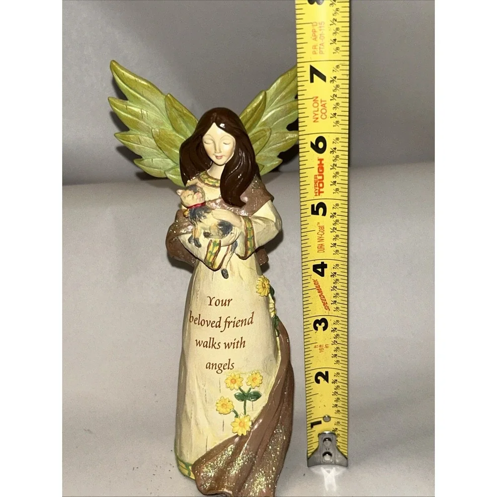 Russ Comforting Embrace Figurine 31430 YOUR BELOVED FRIEND WALKS WITH ANGELS Cat