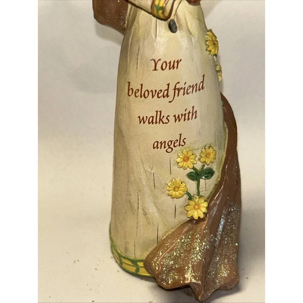 Russ Comforting Embrace Figurine 31430 YOUR BELOVED FRIEND WALKS WITH ANGELS Cat