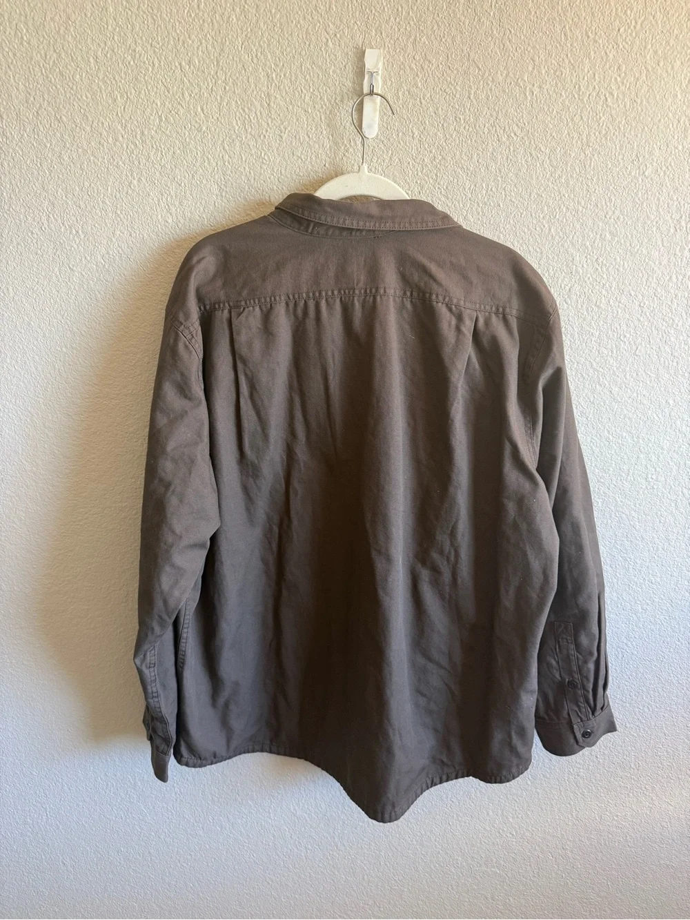 NWT Eddie Bauer Shirt Jacket Olive Green Button-Front Utility Cotton Size XL