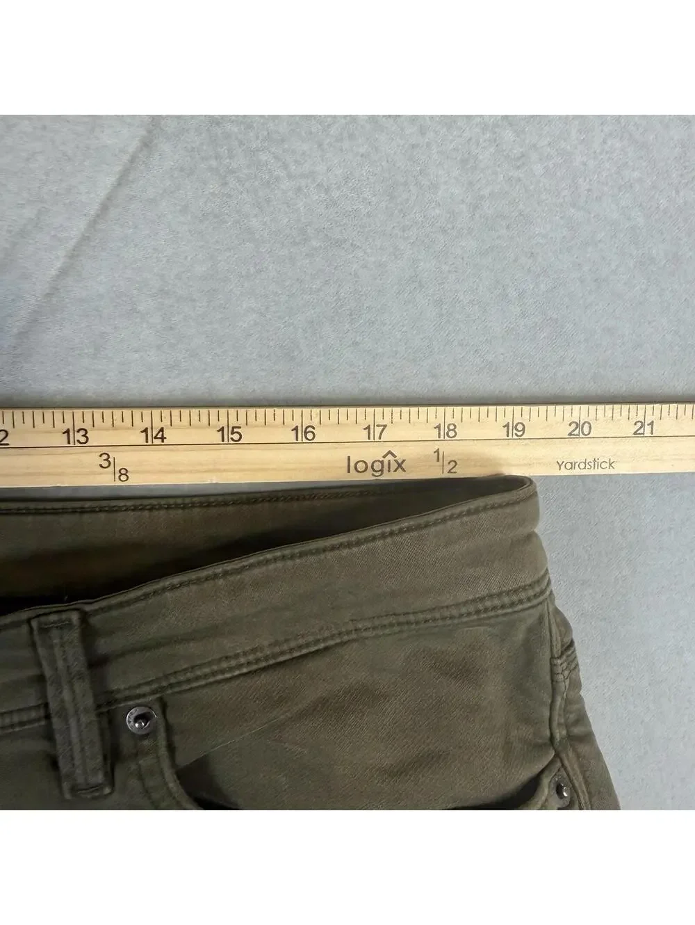 DUER N2X Relaxed Fit Pants Mens 38x28* Green Olive Chino 5 Pocket Casual Stretch