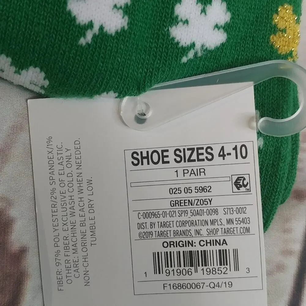 Four Leaf Clover Knee High Socks - 1 pair 455c