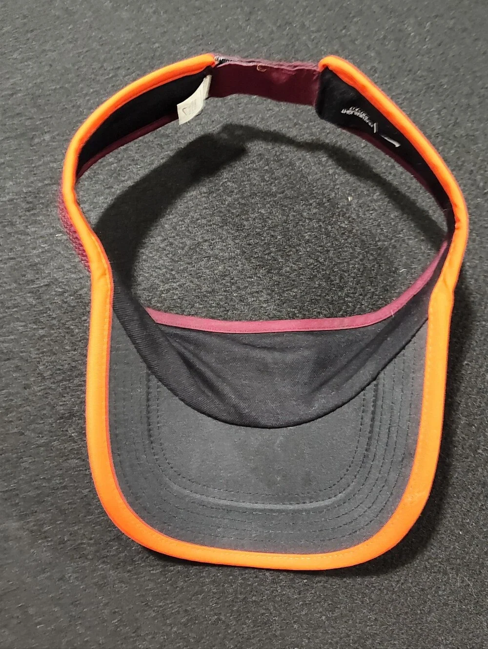 Nike Virginia Tech Hokies Sideline Performance Visor, Maroon/Orange Dri-Fit