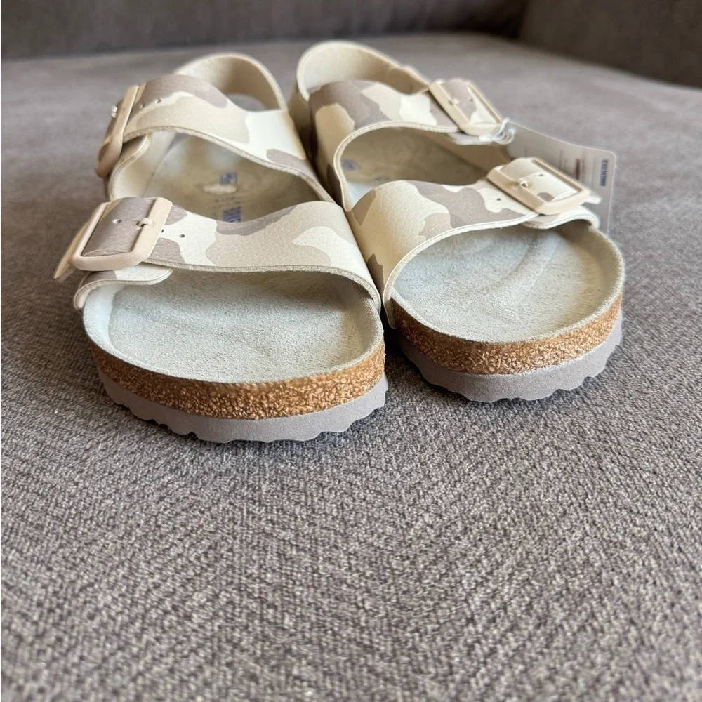 BIRKENSTOCK Milano Gray Taupe Camo Sandals Unisex