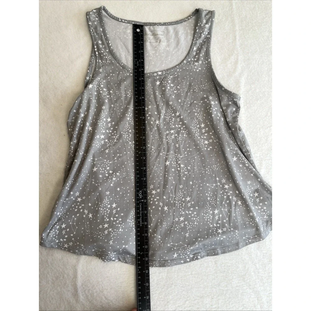 Eddie Bauer Pajama Top Women's Large Gray Star