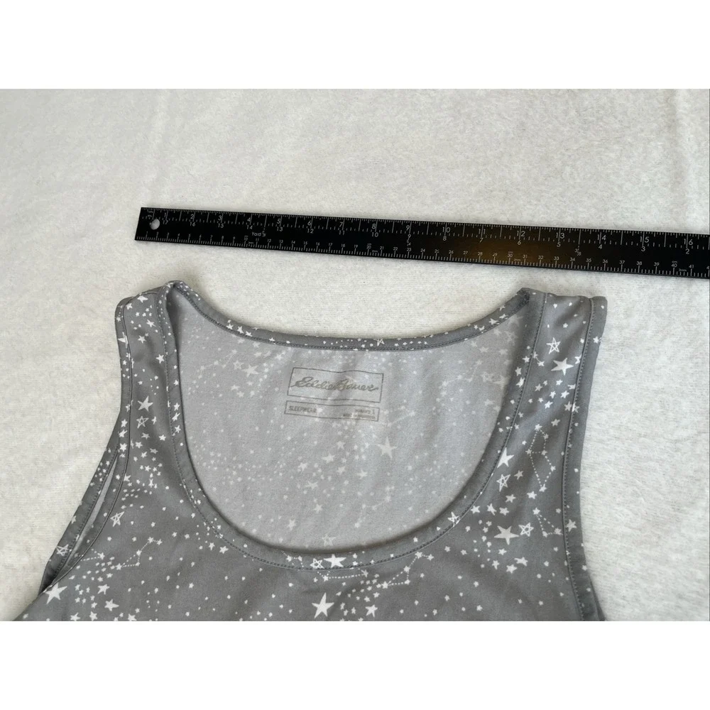 Eddie Bauer Pajama Top Women's Large Gray Star